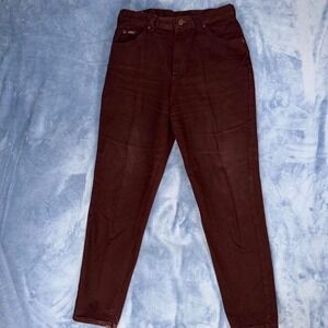 Vintage burgundy riders high-waisted straight leg jeans Size 12